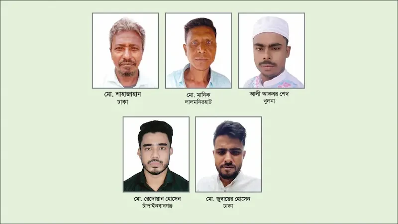 নগদ ইসলামিক-এর ওমরাহ প্যাকেজ ৫ সৌভাগ্যবান বিজয়ী। কোলাজ ছবি: সংগৃহীত