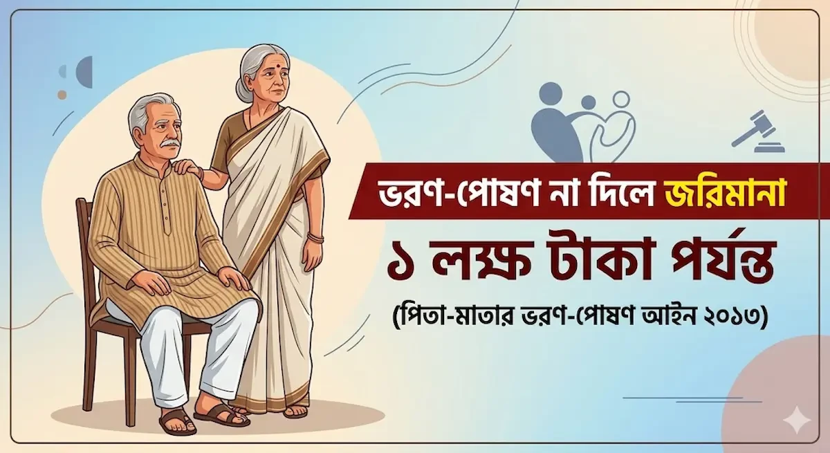 পিতা-মাতার ভরণ-পোষণ না করলেই লাখ টাকা জরিমানা। ছবি: এআই